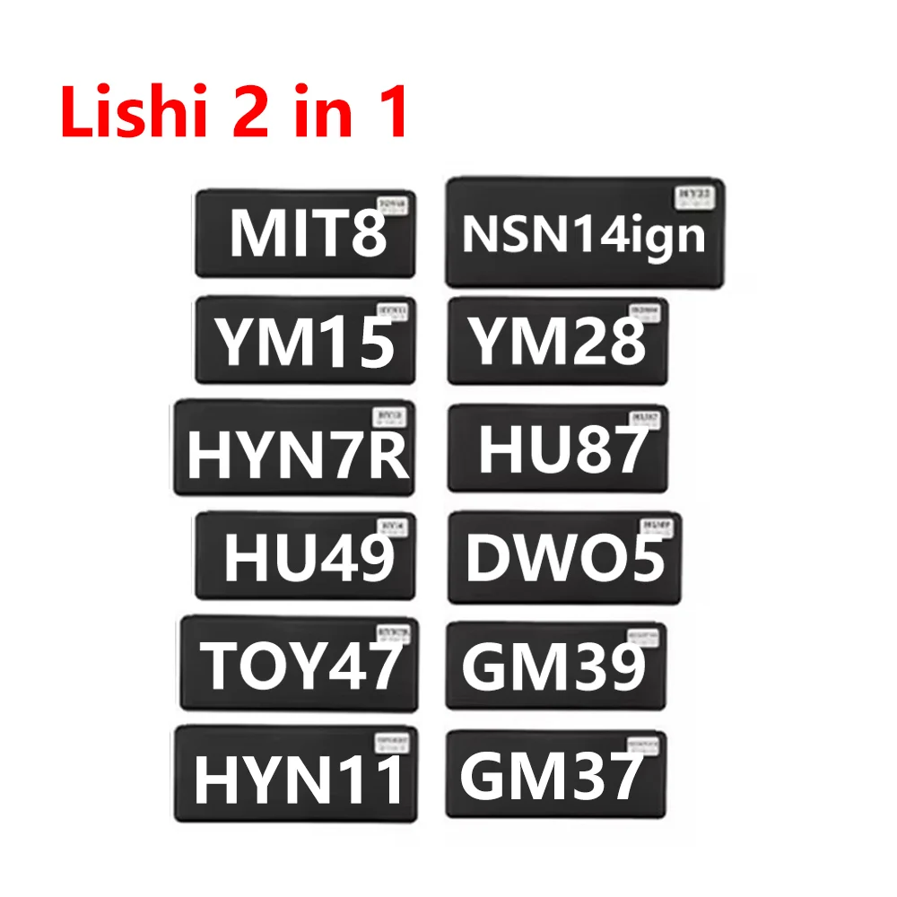 Lishi 2-in-1 MIT8 NSN14-ign YM15 YM28 HYN7R HU87 HU49 DWO5 TOY47 HYN11 GM37 GM39 For Mitsubishi For Suzuki For Toyota