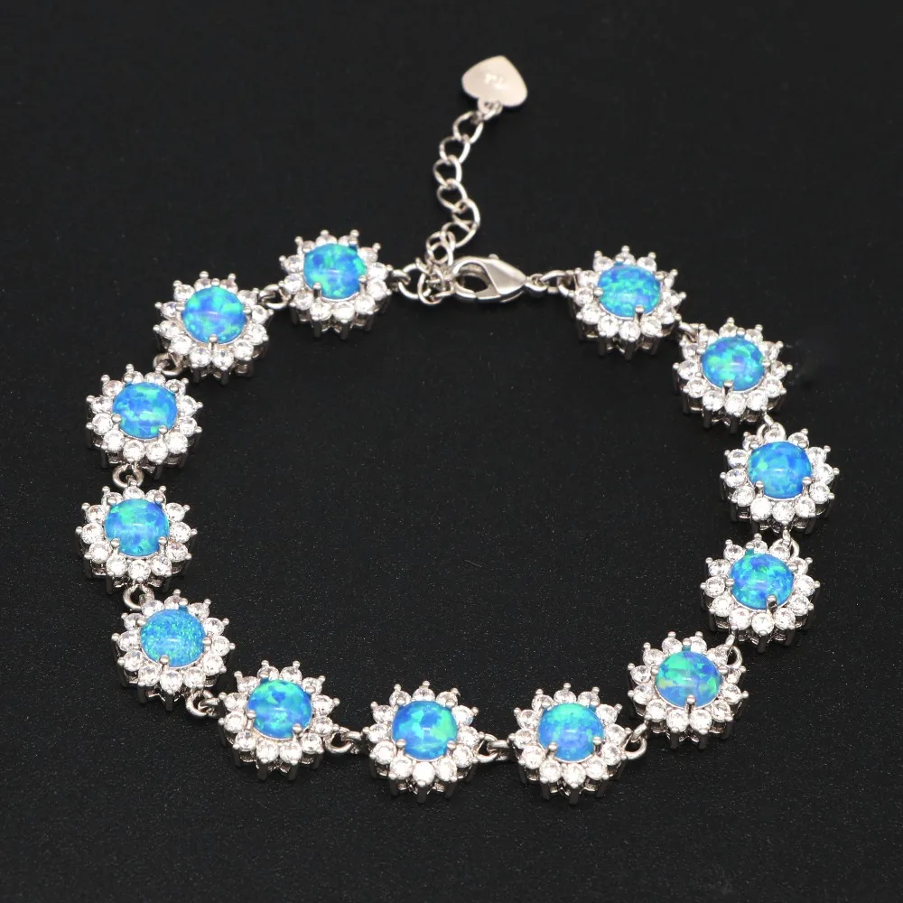 

JLB-255 Popular Blue Fire Opal Bracelets Wholesale Fashion Jewelry cubic Zircon Bracelet for birthday and Valentine's Day Gift