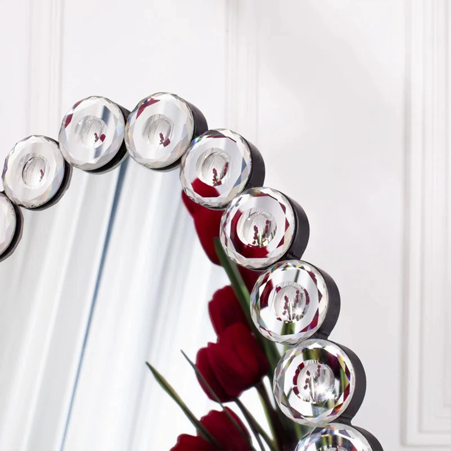 クリスタル全身鏡 スタンド付き