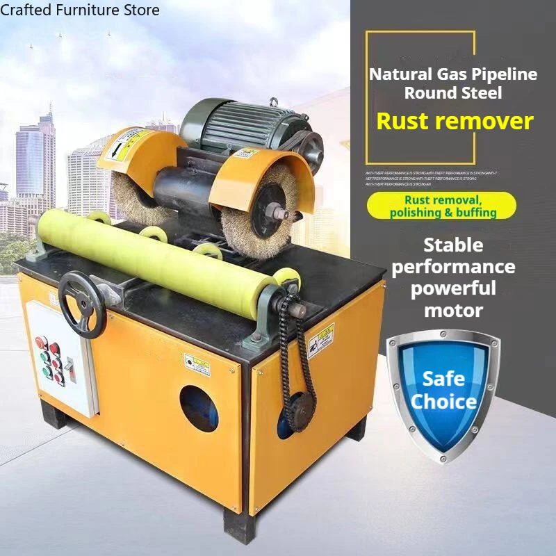 Automatic Round Polishing Machine Pipe Surface Rust Polishing Machine Removal Commercial Machinery Pulidora Industrial ZY60DMJ