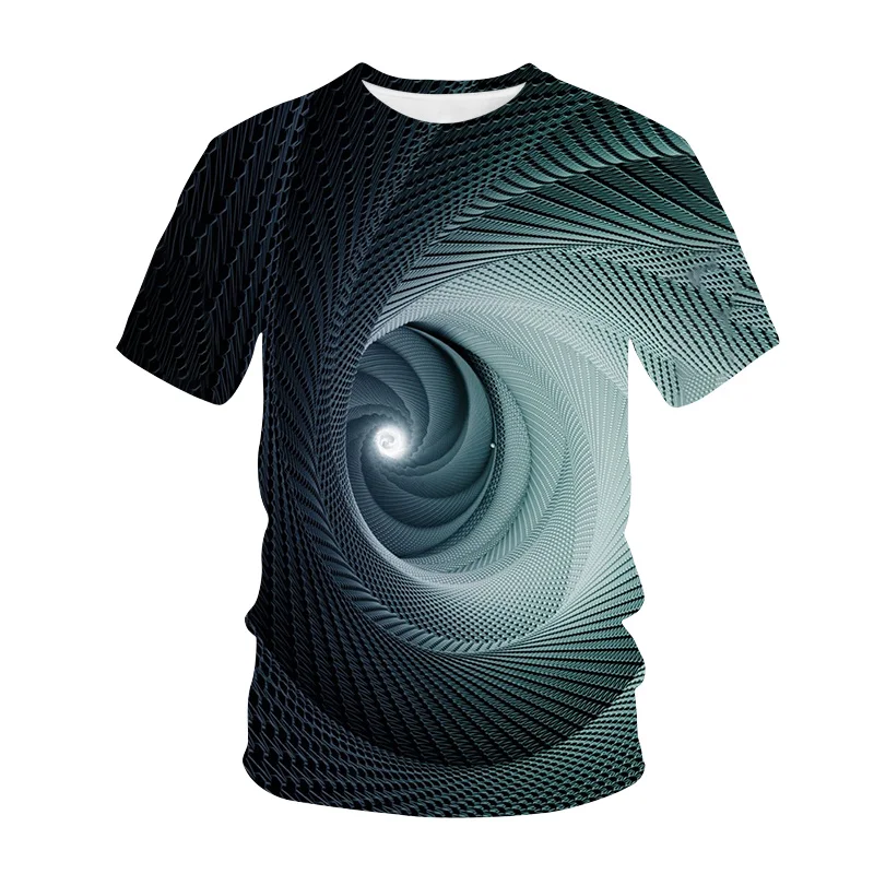 Funny Abstract Swirl Pattern T Shirt For Men Cool 3D Printed Tees Summer Casual Short Sleeve Round Neck Tops Oversized T-Shirts