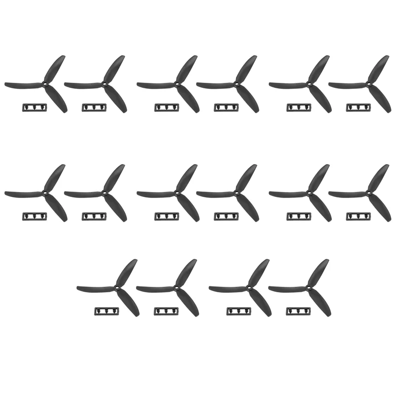 B78B-8 Pair 5030 3-Blades Direct Drive Propeller Prop CW/CCW For RC Airplane Aircraft (Black)