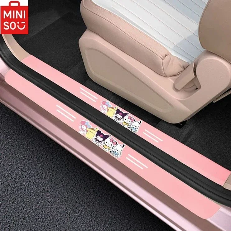 

MINISO Sanrio HelloKitty Car Interior Exterior Door Sill Leather Wear-resistant Cartoon Melody Anti-trampling Protection Sticker