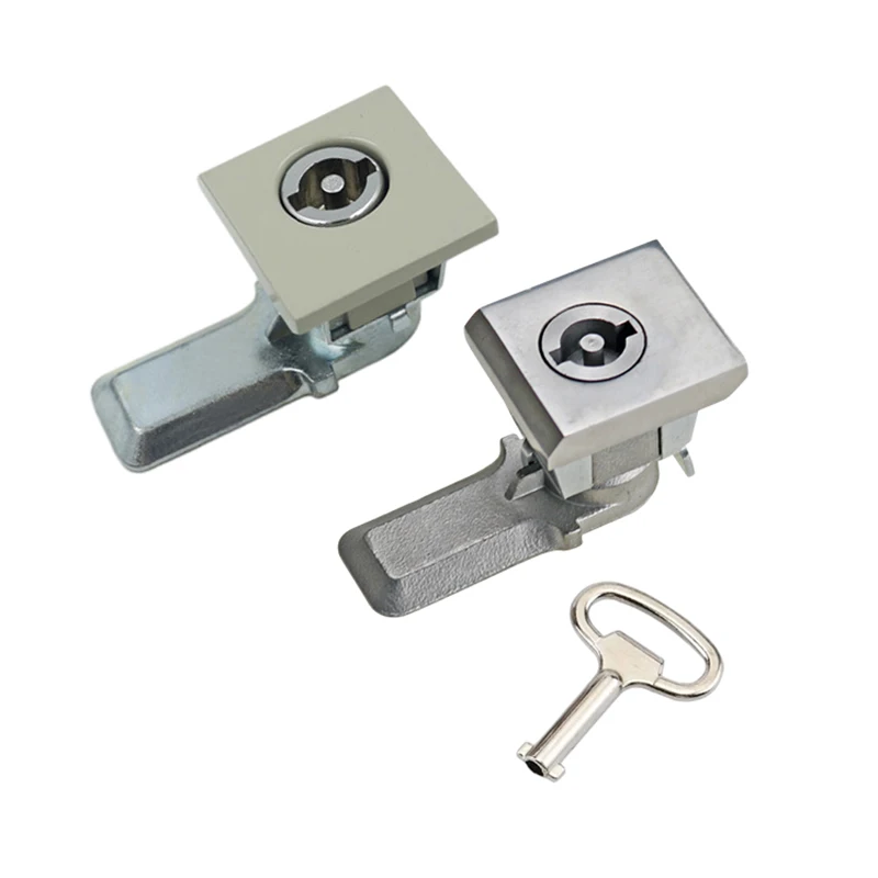 

304 Stainless Steel or Zinc Alloy Turn Tongue Lock Square Lock Ae Box Lock Distribution Box Rittal Cabinet Lock