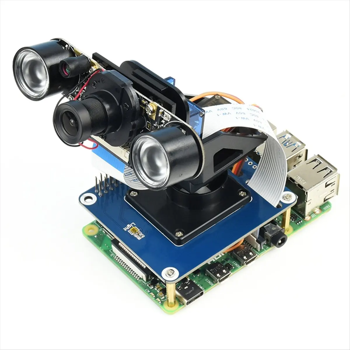 【THANKSGIVING DAY】 For Raspberry Pi 4 2-DOF Pan Tilt HAT Light Intensity Sensing I2C Interface 40 PIN GPIO Extension Board