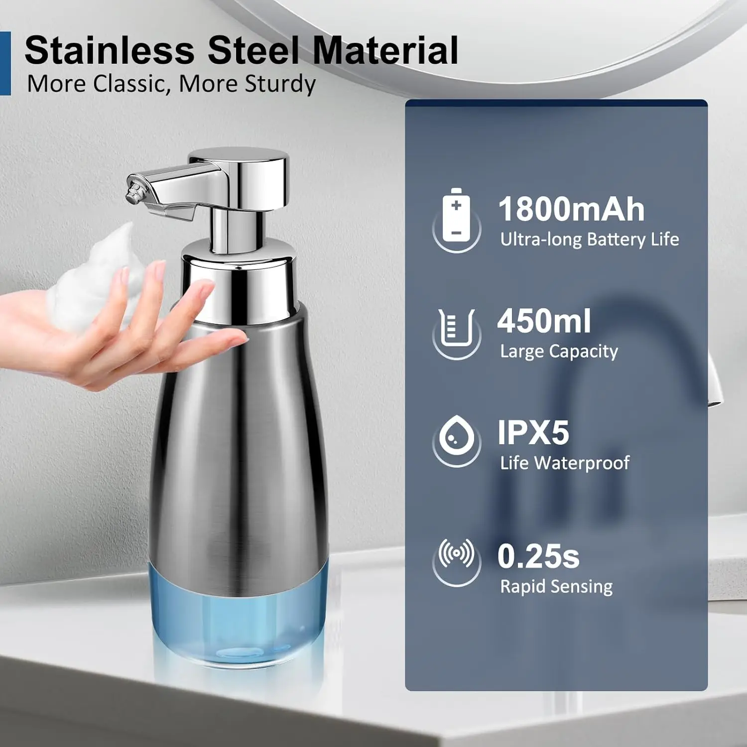 

Hand Sanitizer Sensor Dishwashing Liquid Smart Soap Dispenser Alcohol Household Foam Wash Hand Sanitizer Machin Type-C Automatic