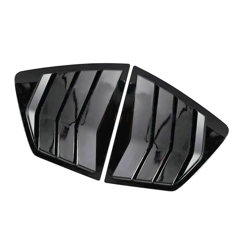 1 Pair Car Rear Side Window Louver Shutter Covers Trims Fit for Honda Accord Sedan 2008 2009 2010 2011 2012 2013 Black ABS