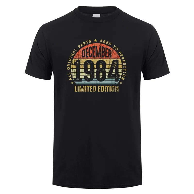 Summer Born in 1984 June May T Shirt Short Sleeve Made March In October November Every Month of 1974 Tees Birthday Gift  SD-005