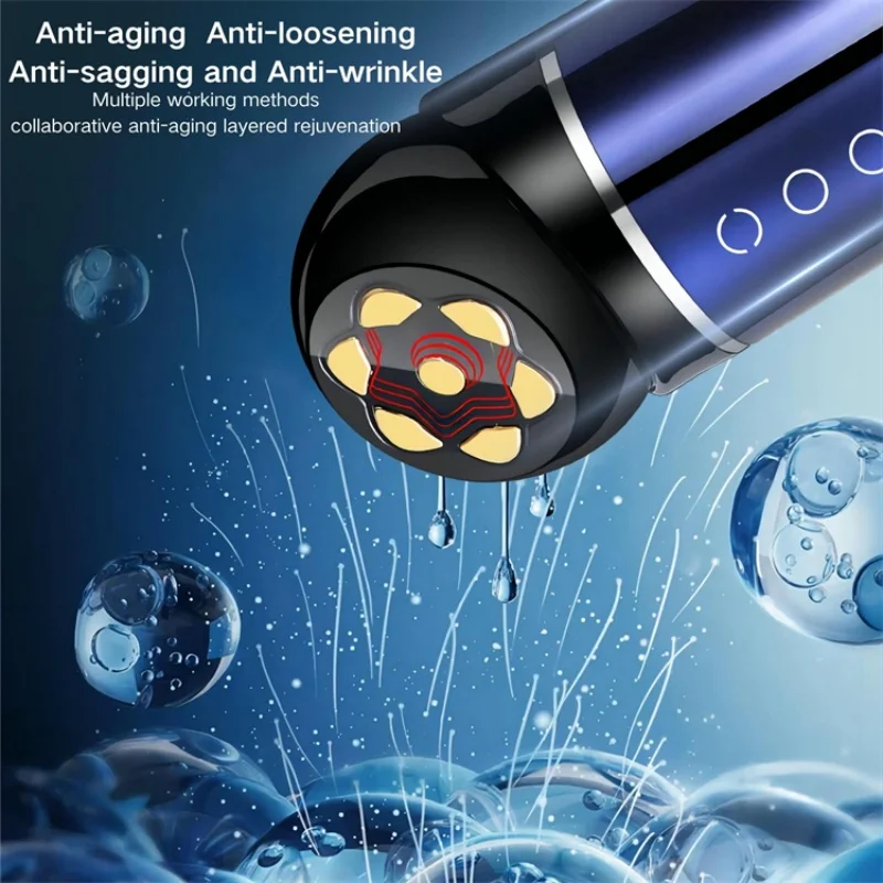 Dispositif de rajeunissement de raffermissement de la peau RF à 4 vitesses, thérapie à la lumière rouge à microcourant pour les soins de la peau, Massage Anti-rides et Lifting du visage