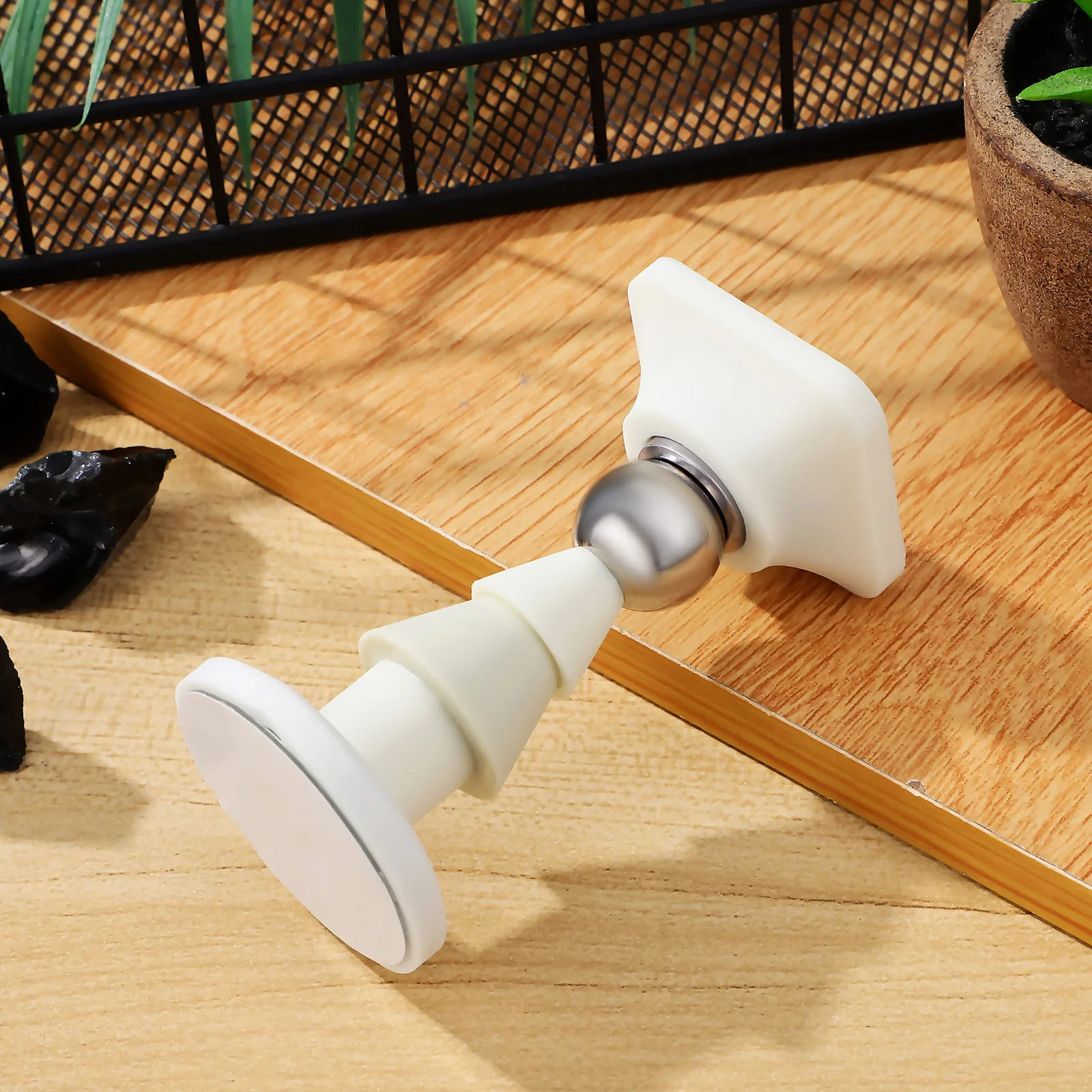 

Magnetic Stopper No Drilling Adhesive Mount Floor Or Bottom Holder Wall Protection Keep Door For Kids Pets