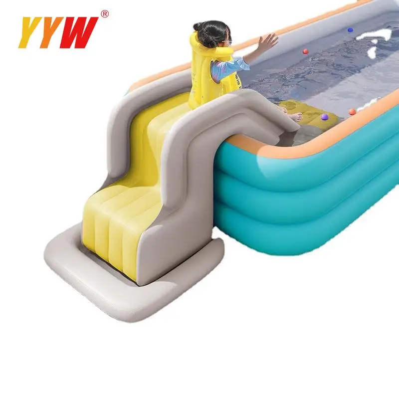 Inflatable Swimming Pool With Ladder Summder Children Portable Indoor Outdoor Basin Bathtub Water Game Sports Home Paddling Pool