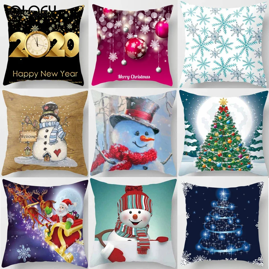 

Новый год, Рождество, Санта, наволочка, чехол s, для женщин и мужчин, квадратная подушка, чехол, милые Мультяшные наволочки, размер 45*45 см, украшение для дома, отеля