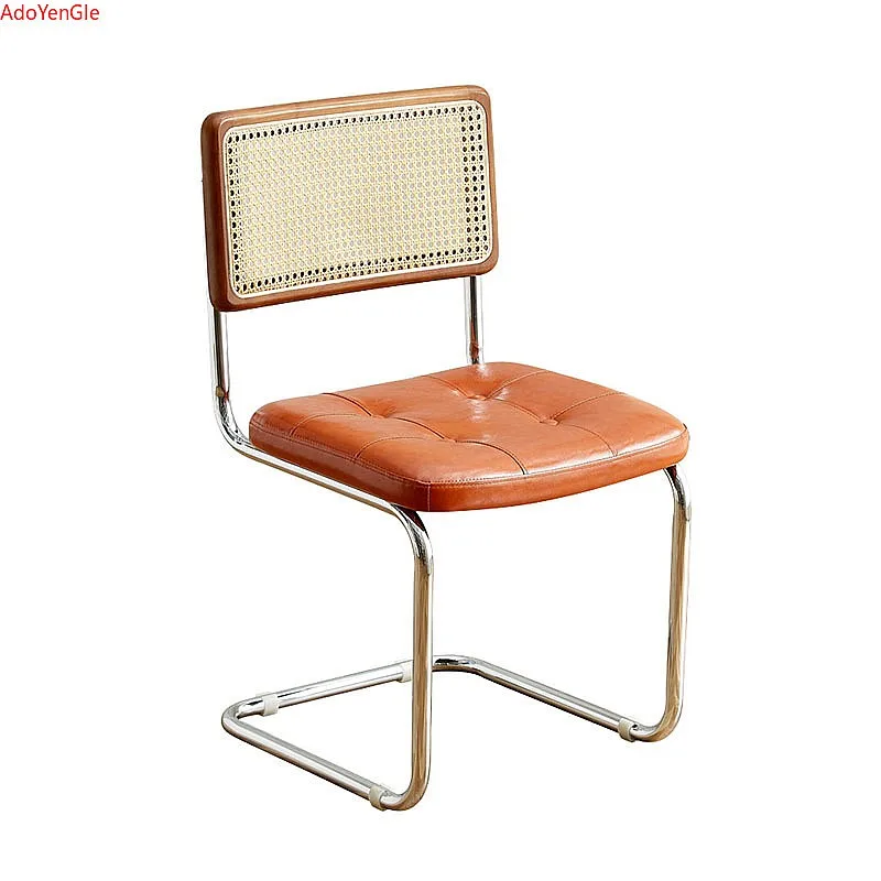 Vintage Nordic Rattan Dining Chairs Modern Kitchen Home Furniture Cadeiras De Jantar