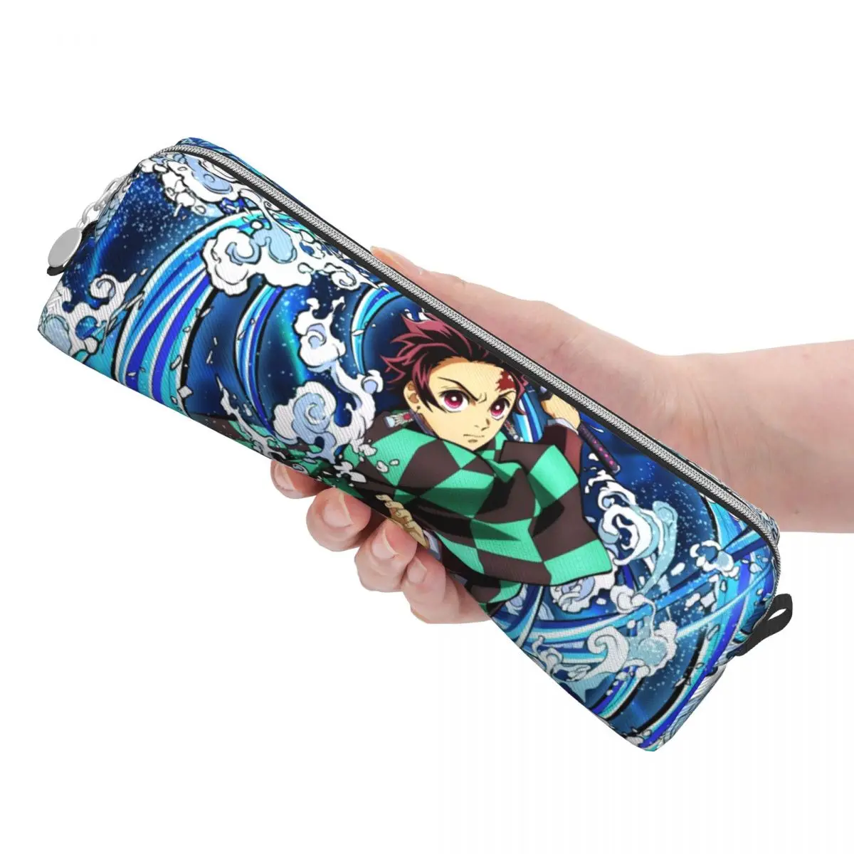 Imagem -03 - Demon Slayer Kimetsu no Yaiba Lápis Cases Lápis Tanjiro Pen Holder para Meninas e Meninos Escola Zipper Papelaria Bolsa para Estudantes