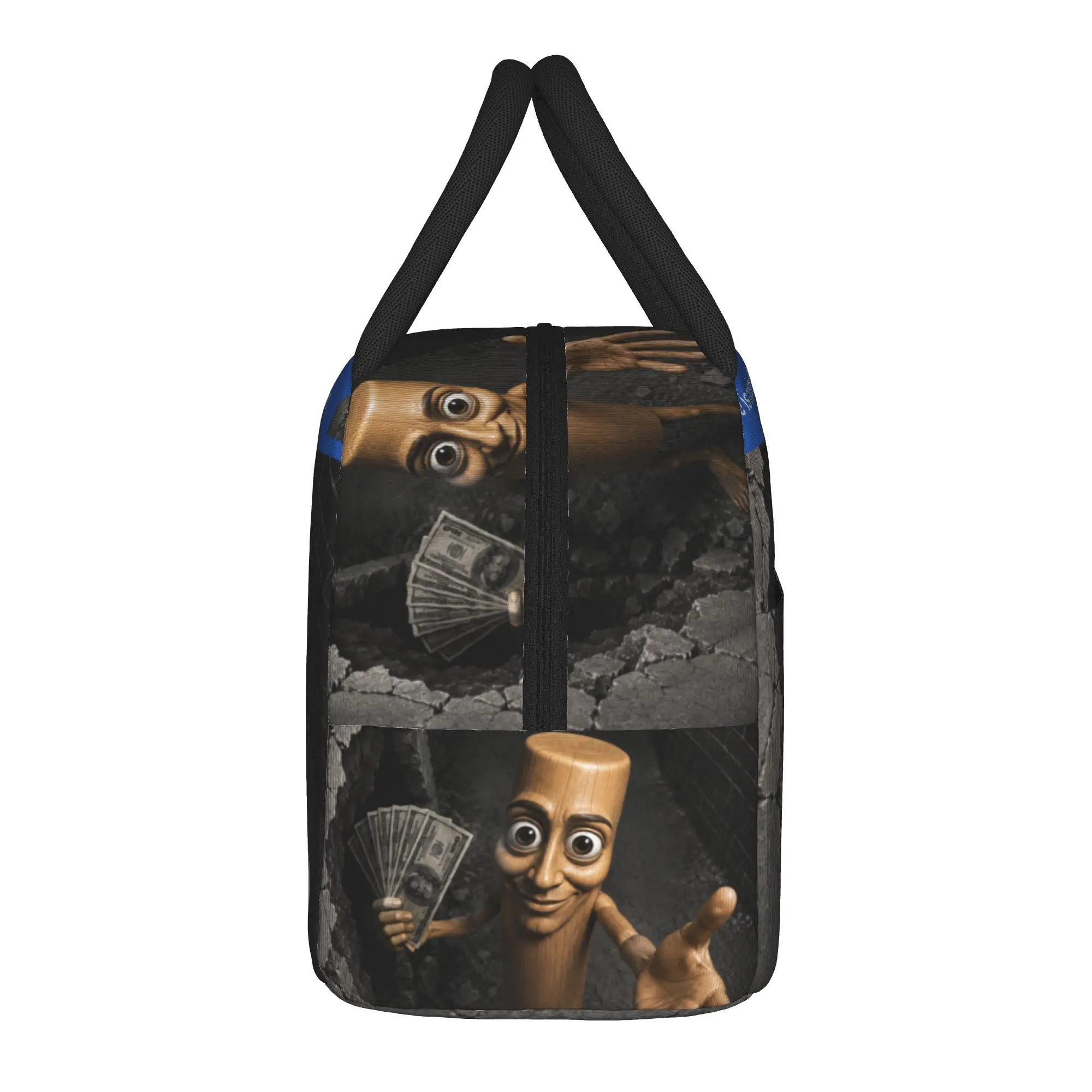 There is Motion at Your Front Tung Tung Tung Sahur Meme Lunch Bag  School Lunch Box For Adult Casual Tote Food Bags Cooler Bag