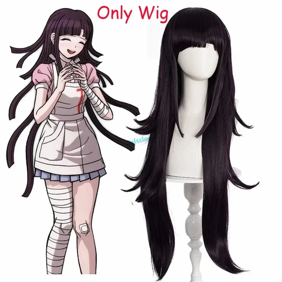Danganronpa Mikan Tsumiki – Kostüme mit Perruque, Uniform d'infirmière ultime für Halloween, Kostüm