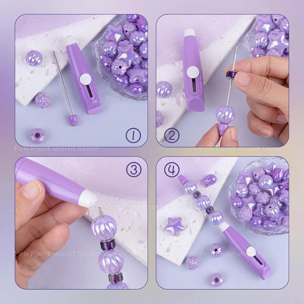 60Pcs Beaded Utility Knife - Creative DIY Letter Opener & Paper Cutter for Desk Use