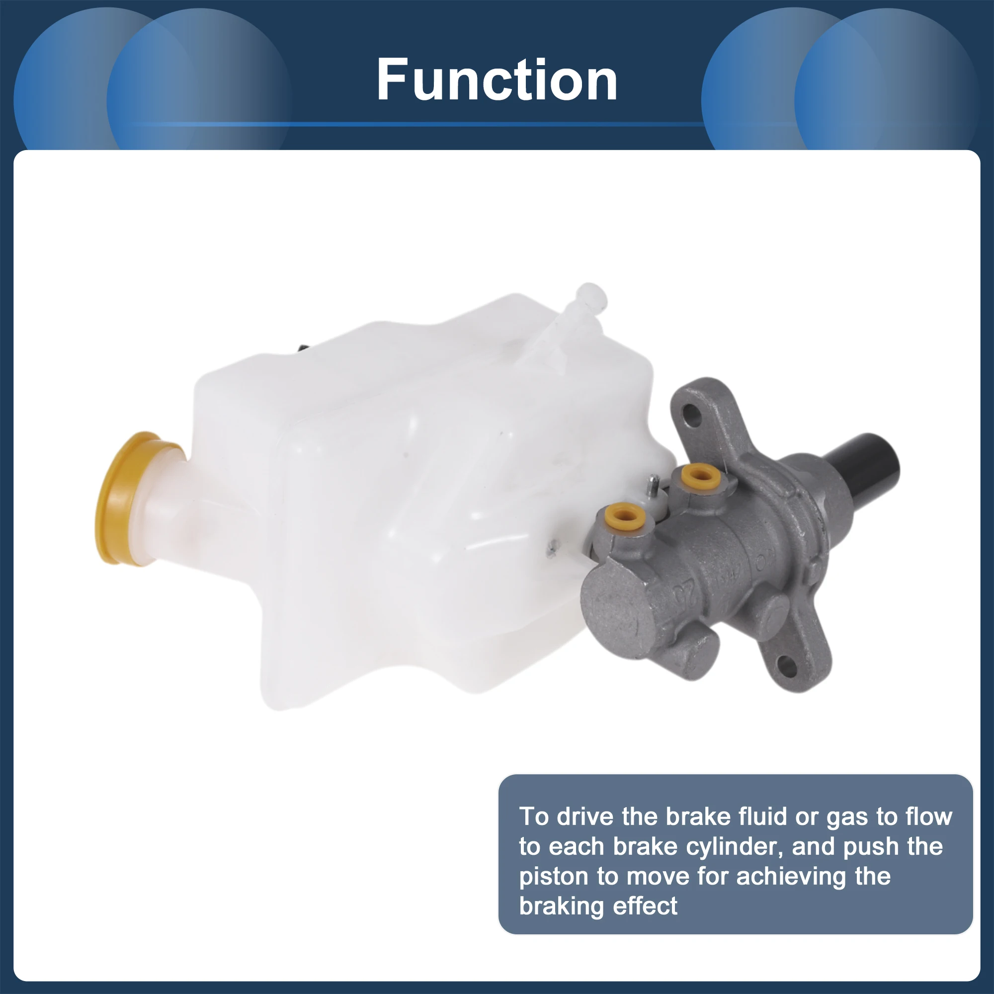 

UXCELL Brake Master Cylinder with Reservoir No.6C112K478BC for FORD TRANSIT MK7 2.4 2.2 TDCi 2006-2014 Aluminum Alloy Plastic