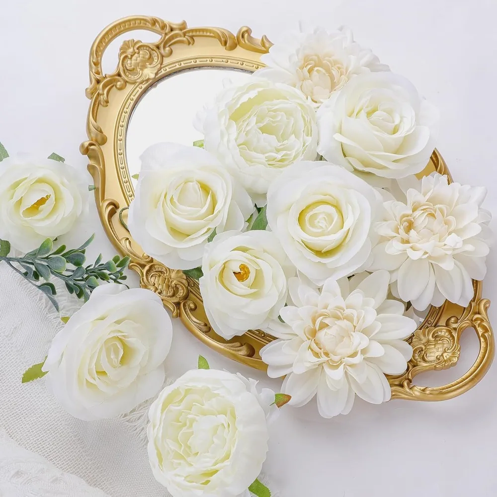 Artificial Flowers Decoration with Flower Stems for Bouquet Wedding Decorations Room Decor Home Decoration Flower Gift Boxes DIY