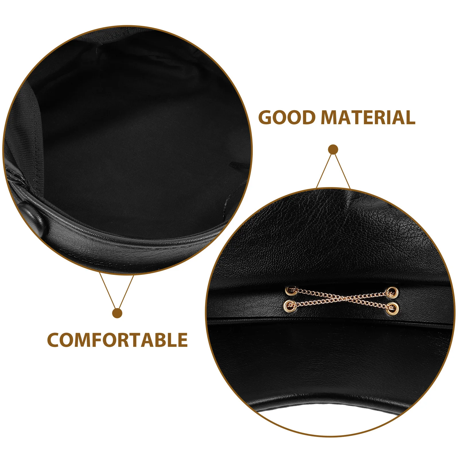 

Fashion Beret Hat for Women Made of Faux French Style Painter Cap with Chain Decorative Headwear for All Occasions