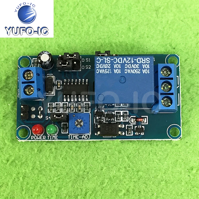 Free Ship 1PCS 12V Normally Open-Type Trigger Delay Relay Vibration Alarm Delay Circuit Module Short-Circuit High And Low Levels