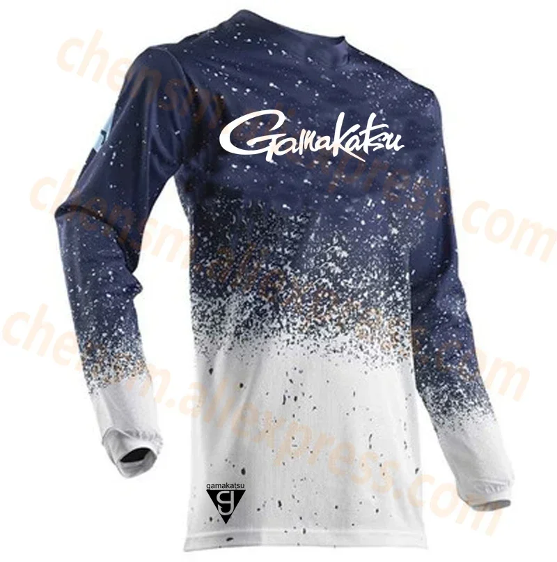 Gamakatsu الرجال الملابس سامسونج طويلة الأكمام واقية من الشمس المضادة للأشعة فوق البنفسجية تنفس معطف الصيف قميص لصيد السمك حجم XS-5XL سترة #1