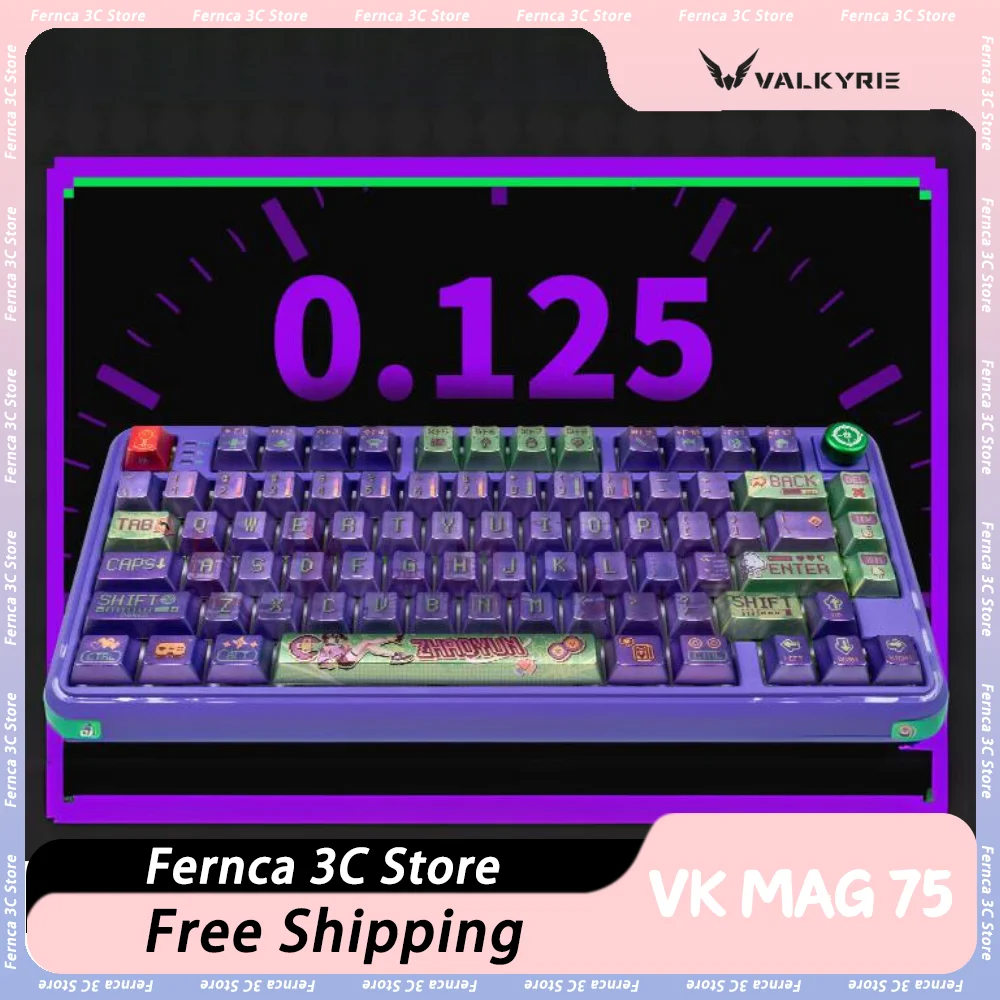 VALKYRIE VK MAG 75 Mechanical Keyboard Magnetic Switch 8000Hz Polling Rate 0.01RT Gaming Keyboard Valorant PC Custom Accessories