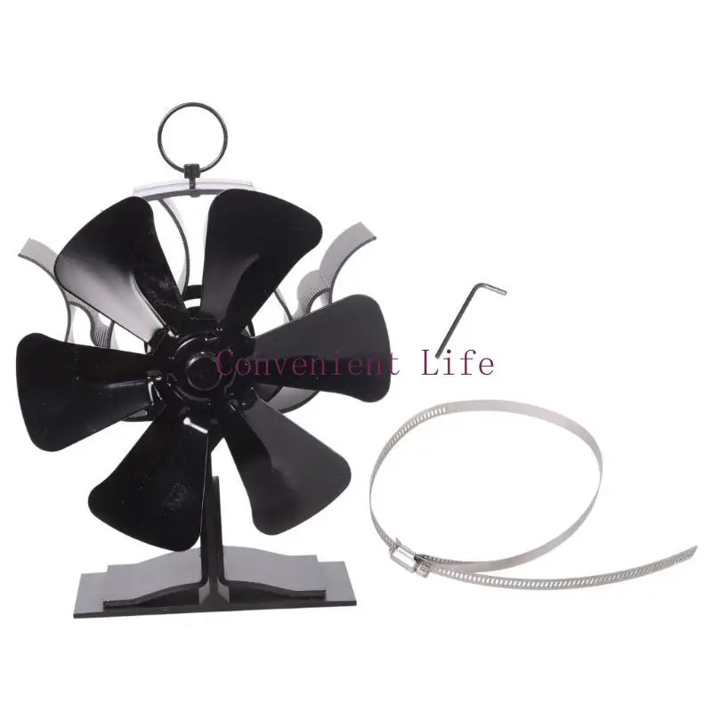 L1EE 6-łopatkowy wentylator kominkowy zasilany ciepłem Wentylator kominowy 2 w 1 bez prądu do drewna