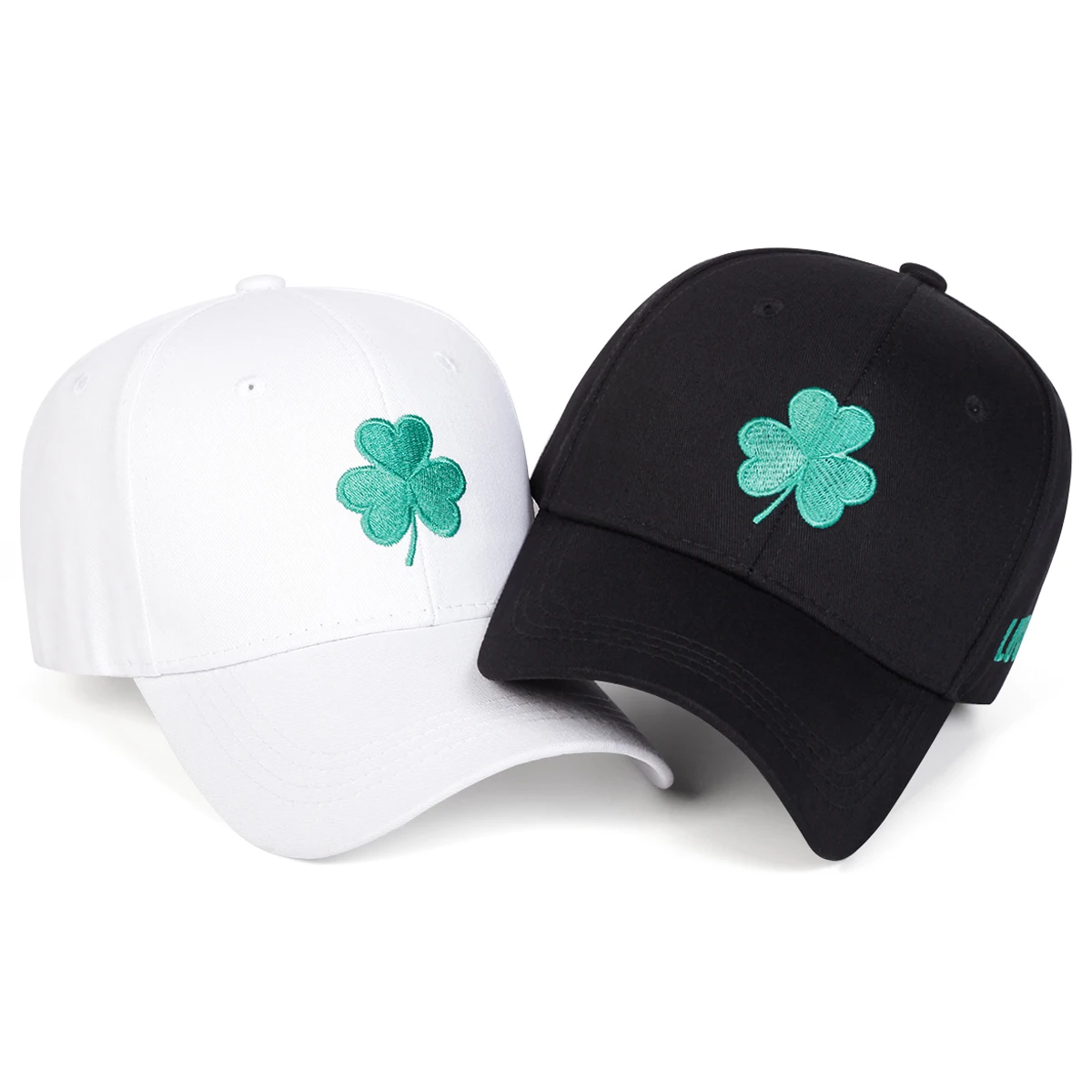 Unisex Four Leaf Clover Embroidery Baseball Caps Spring Autumn Outdoor Adjustable Casual Hats Sunscreen Hat Sports Cap