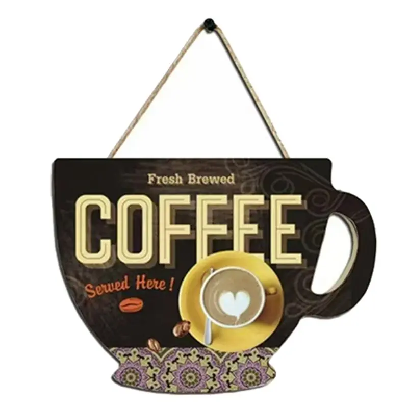 ABKS-African Wall Door Hanging Coffee Interesting Wooden Craft Door Decoration Hanging