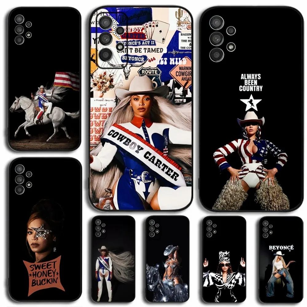 Beyonce COWBOY CARTER Phone Case For Samsung Galaxy A13,A21s,A22,A31,A32,A52,A53,A71,A80,A91 Soft Black Cover