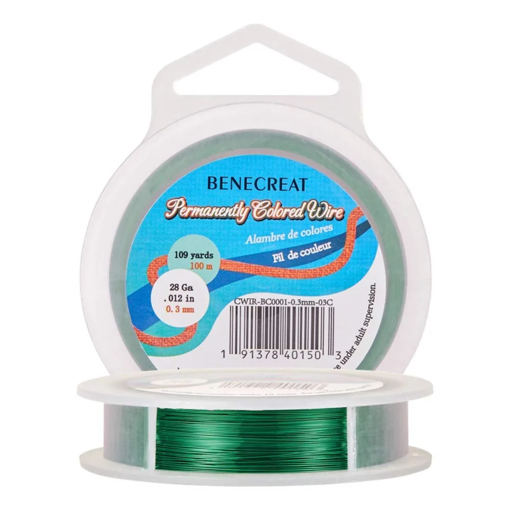 28-Gauge Tarnish Resistant Wire Green Copper Wire, 328-Feet/109-Yard, for Jewelry Craft Making