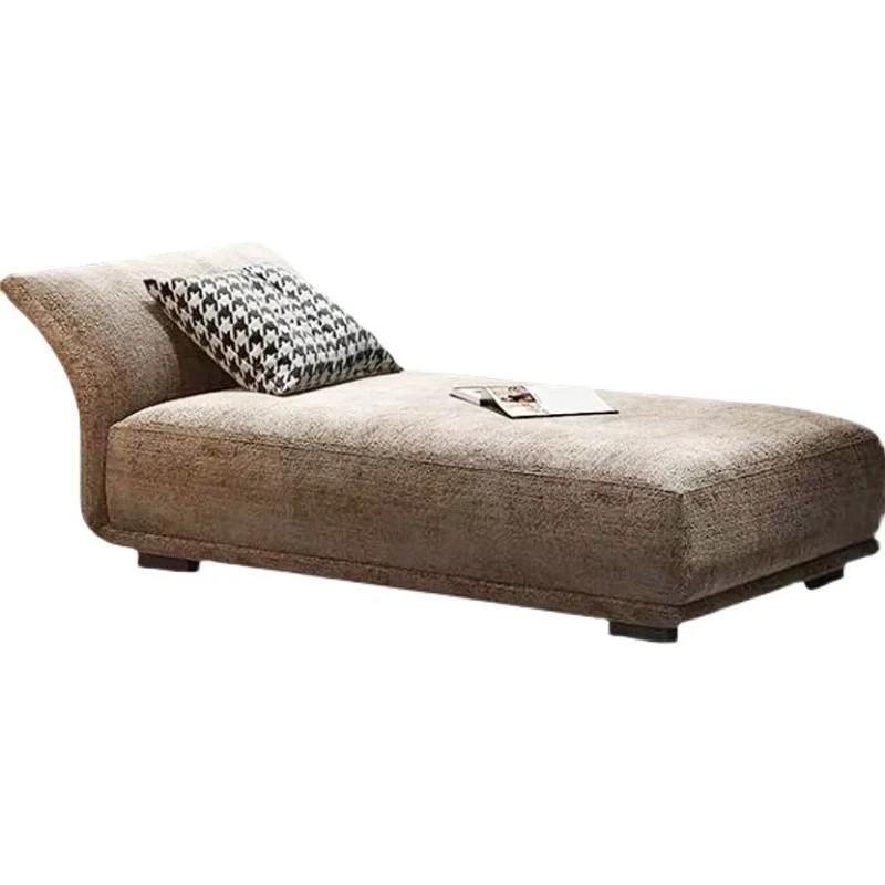 Italian minimalist living room chaise longue beauty sofa fabric single bed bedroom small apartment modern balcony recliner