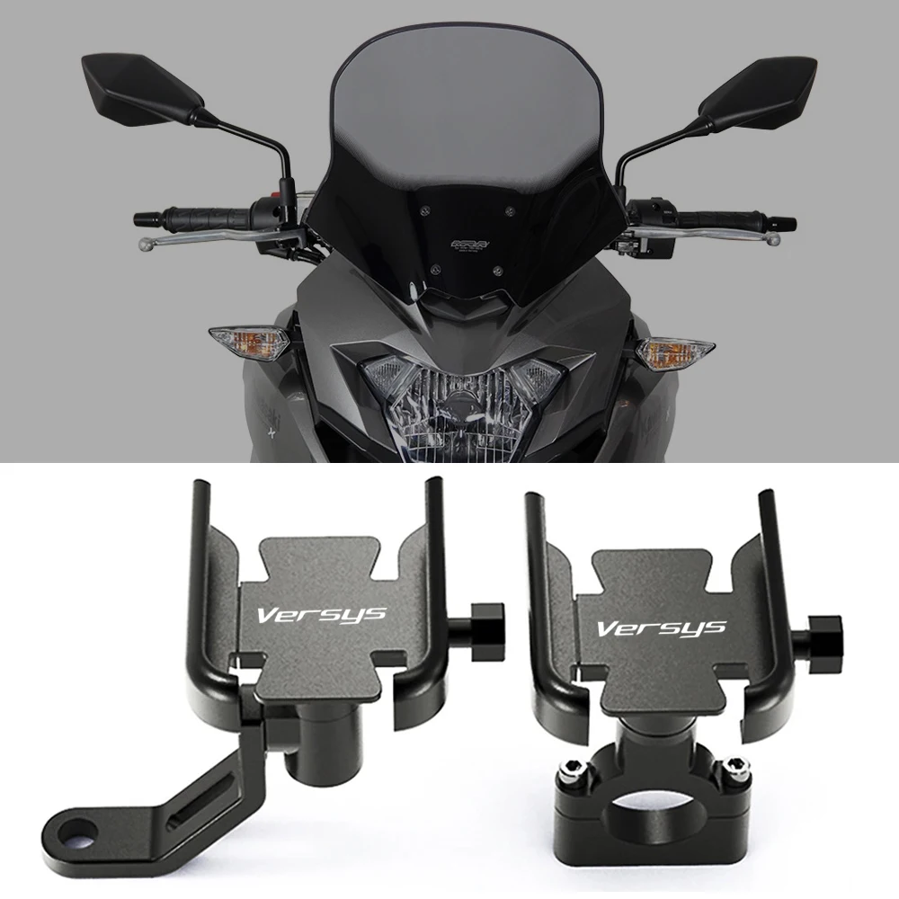 

Motorcycle Rearview Mirror Phone Holder GPS Bracket Stand For KAWASAKI Versys 650 1000 X300 Versys650 Versys1000 Versys-X300