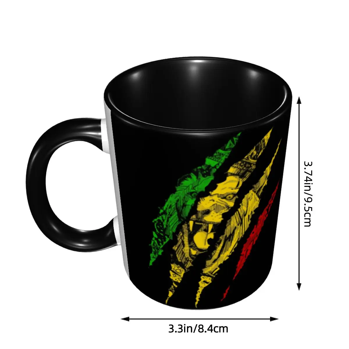 Warrior Lion Of Judah King Rasta Reggae Jamaica Roots Coffee Mug DIY Customized Ceramic Tea Milk Mug