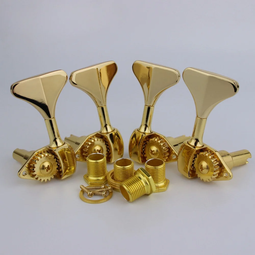 

GUYKER Bass Tuners 1:20 Ratio Guitar Machine Gold Heads Guitar Tuning Key Pegs Open Gear