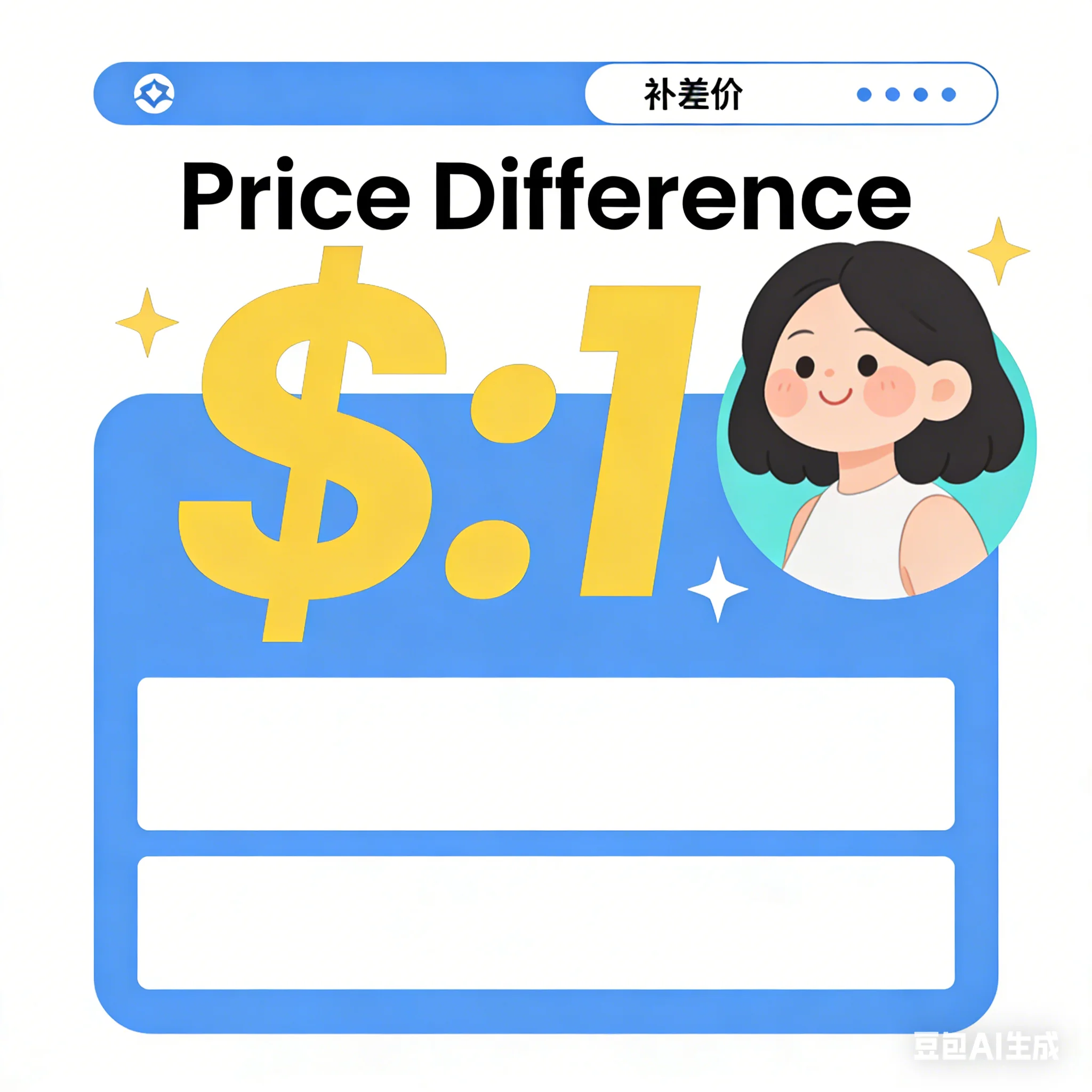 

(Product price difference, shipping fee, customized link for customers)