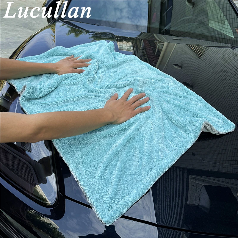 

Lucullan The Liquid8r 1200GSM Полотенце из микрофибры с поворотной петлей 24 x 36 дюймов синее/серое сушильное полотенце цвета морской волны