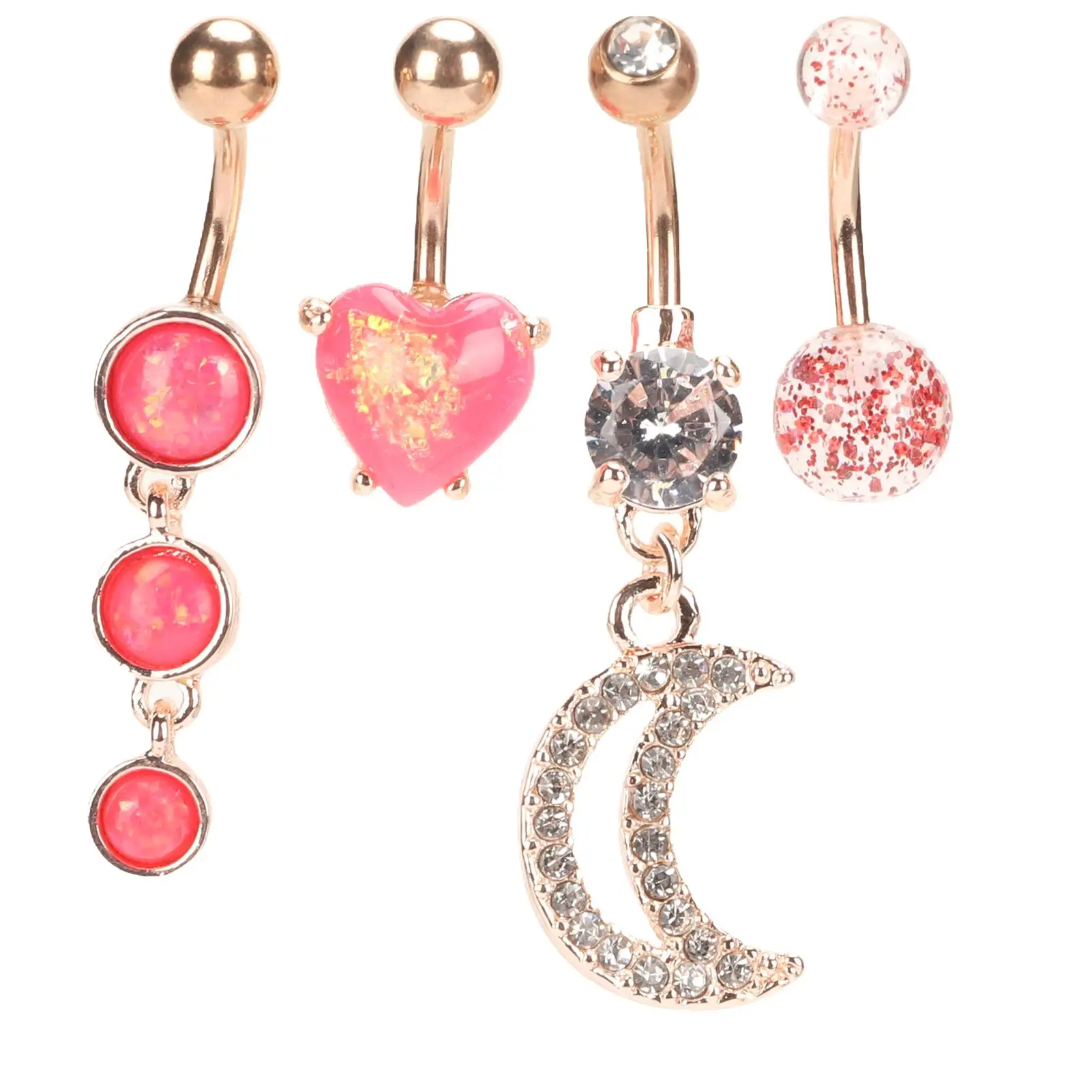 Stainless Steel Navel Rings - Stylish Dangle Decorations for daily Wear