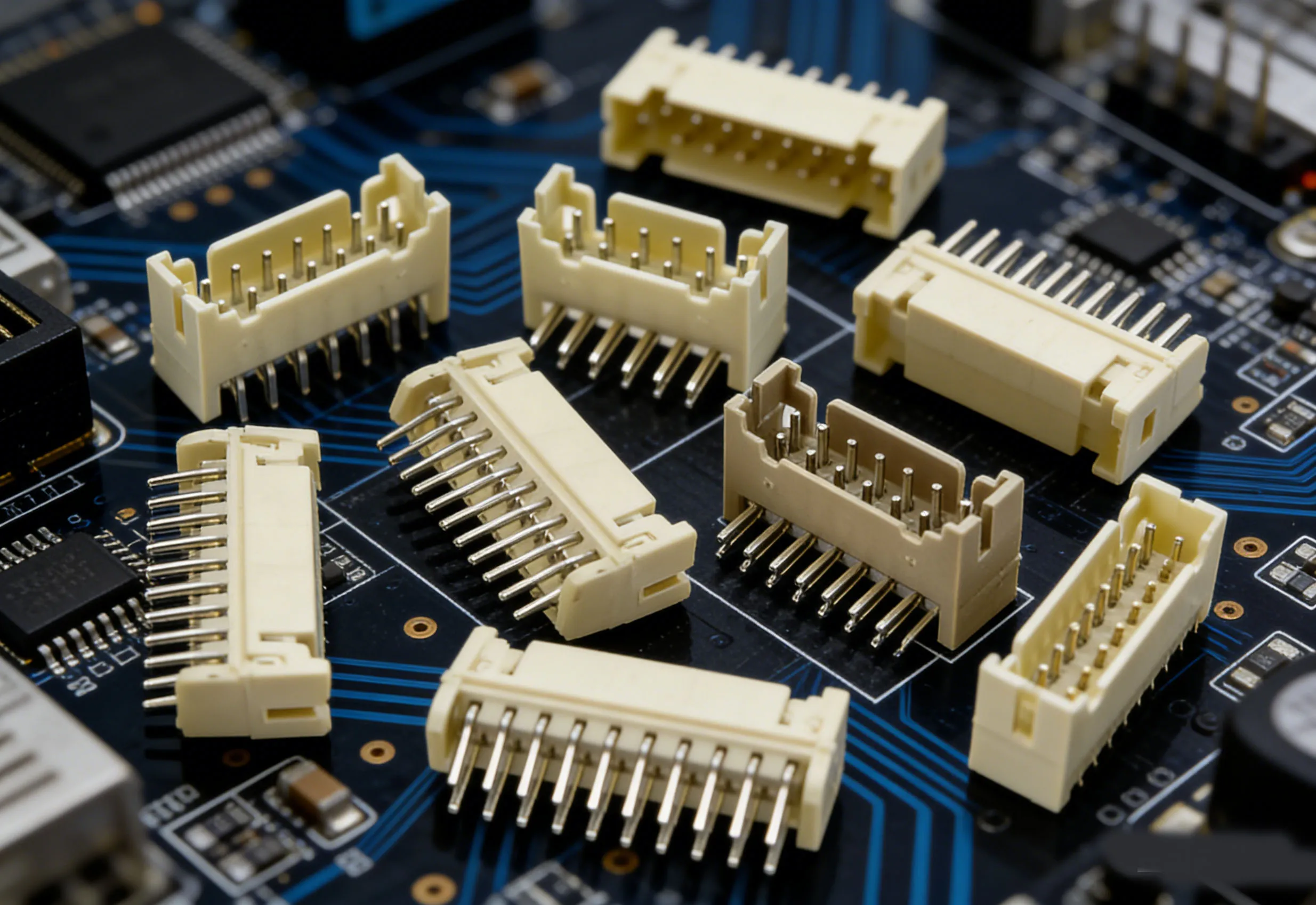 20pcs Phd 2.0 2*3/4/5/6/8/10p Double Row Straight Pin Socket 2.0mm Pitch Connector