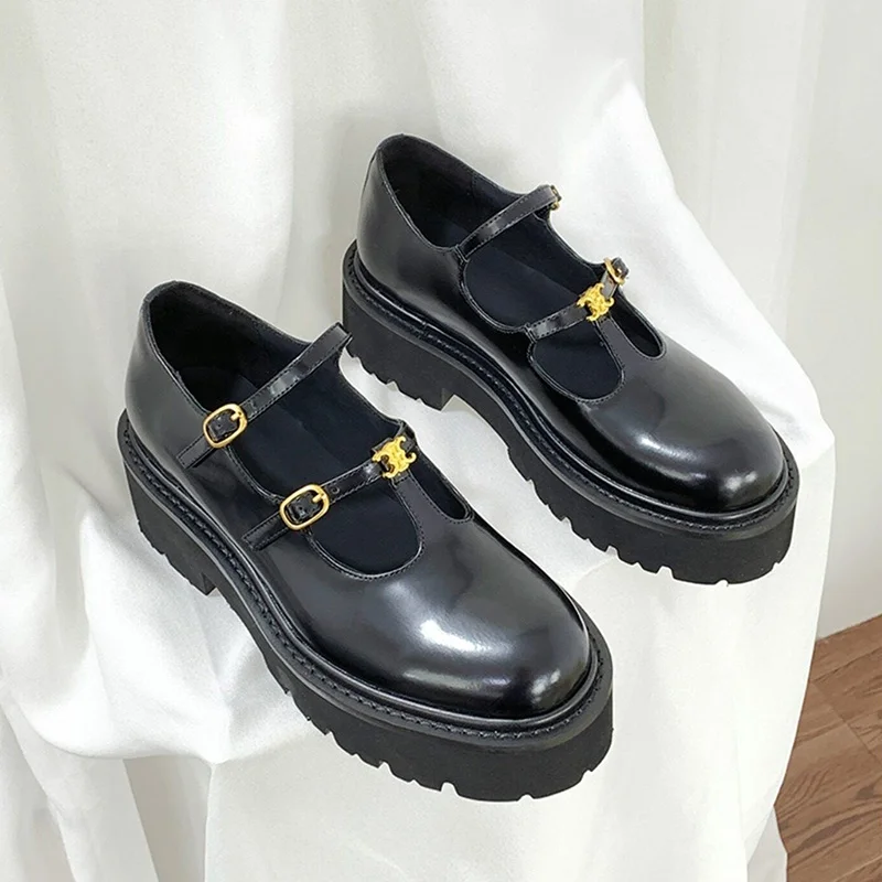 retro-cowhide-mary-jane-shoes-women's-spring-autumn-gate-hollow-out-thick-heel-jk-short-boots-korean-style-fashion