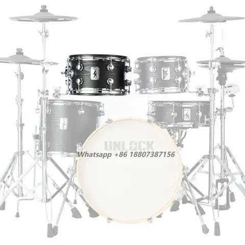 Professional 12*7Inch Black Tom Drum Kit with Unique Diverse Timbre Mesh Head Percussion Instrument Drum Trigger