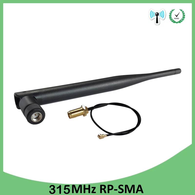 eoth 2p 315Mhz Antenna LORA 5dbi GSM sma male female Connector Rubber Lorawan IPX IOT ipex 1 4 mhf4 Extension Cord Pigtail Cable