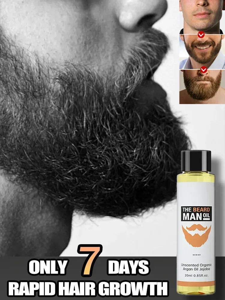 Beard Growth Oil for Men Hair Growth Products Thickener Nourishing Beard Grooming Treatment Beard Care Hair Loss Product