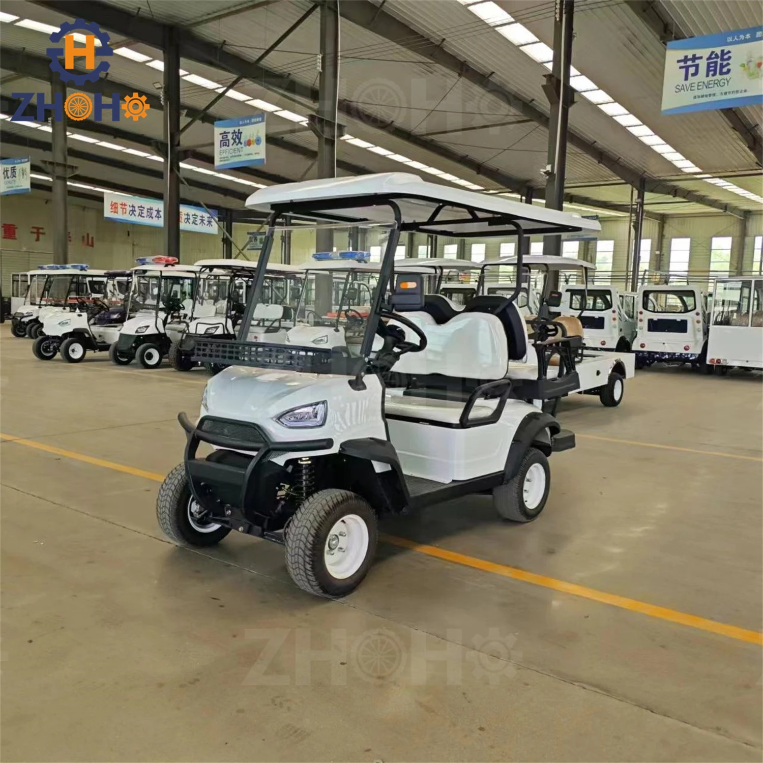 2+2 Seater Electric Golf Cart Lithium Battery Utility Vehicle for Golf Course Resort Community Transportation