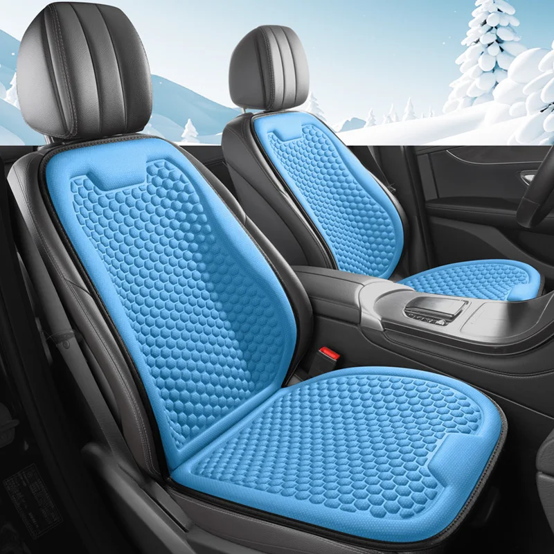 Coussin de siège de voiture rafraîchissant en soie glacée d'été, vous renvers instantanément, donnez une double sensation de refroidissement, tissu de base antidérapant confortable, convient au siège sans déplacer, coussin de siège avant simple, adapté à la plupart des accessoires d'intérieur de voiture