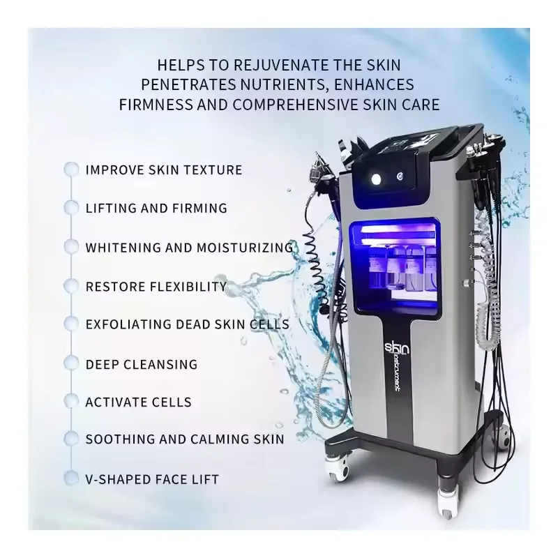 10 in 1 Hydro Dermabrasion Machine Face Lifting Facial Deep Cleaning Aqua Peeling Skin Rejuvenation Skin Care SPA Device view 6