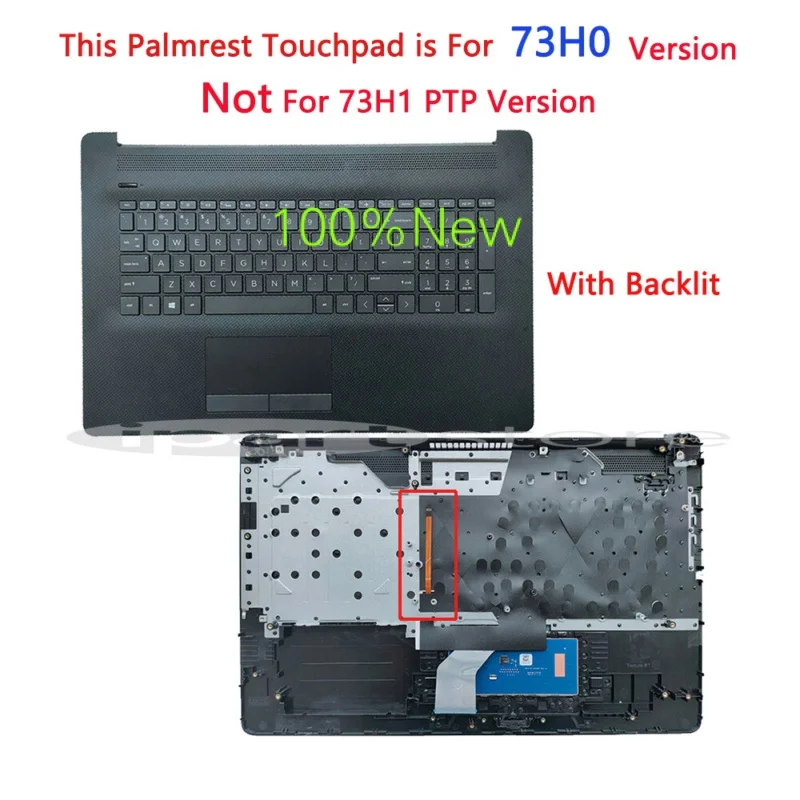 New For HP 17BY 17-BY 17-CA Palmrest Keyboard Touchpad L48409-001 L22751-001 USA