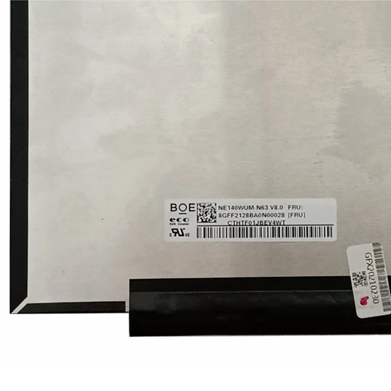 Imagem -03 - Tela Lcd do Portátil Display Ne140wum-n63 V8.0 Ne140wum-n63 Fhd 1920*1200 Edp 30 Pinos 95 Srgb 14.0