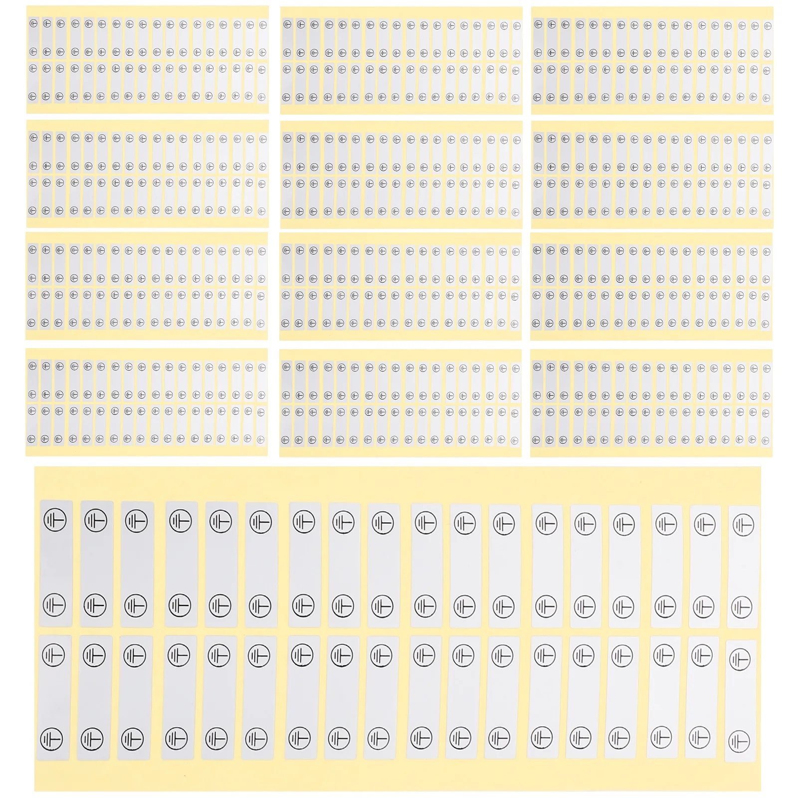 

100pcs Electrical Wiring Labels Stickers Waterproof For Ground Neutral Wire Identification Safety Decals Folder Label